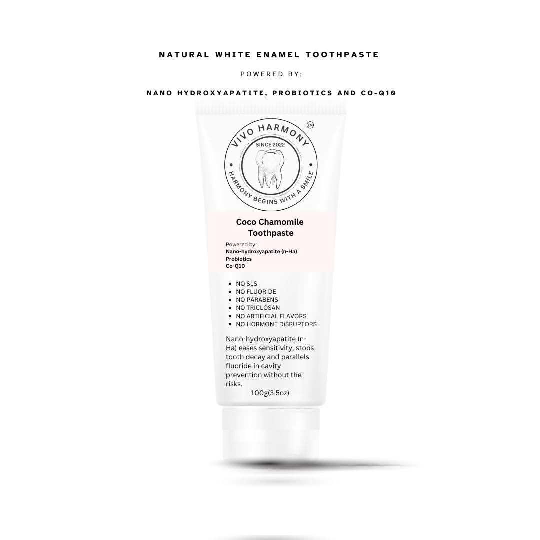 Whitening Toothpaste powered by: Nano hydroxyapatite, Probiotics and Co-Q10